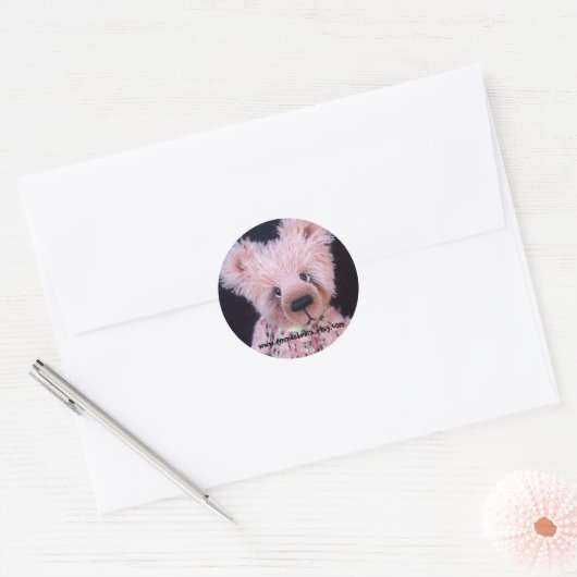 Roze beren sticker (Envelop)
