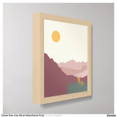 Roze bergen boho landschap poster