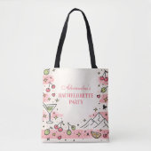 Roze Bergen en Martinis Bachelorette Tote Bag (Voorkant)