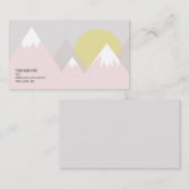 Roze bergen visitekaartje (Voorkant / Achterkant)