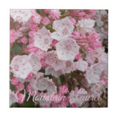 Roze bergLaurel Floral keramische Tegel Tegeltje (Voorkant)
