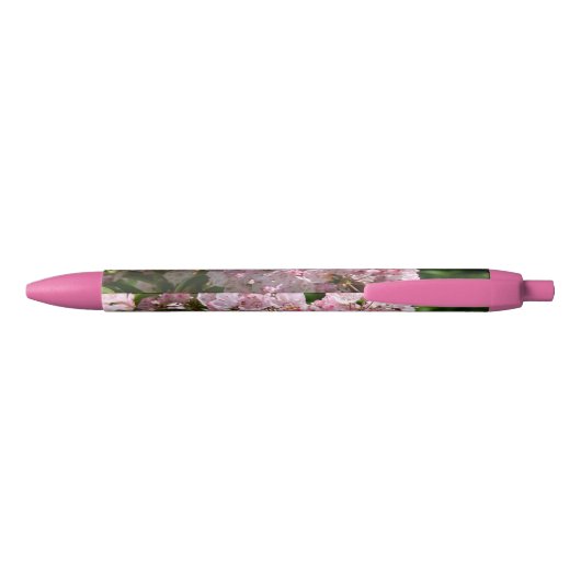 Roze bergLaurel Floral Pens Blauwe Inkt Pen (Achterkant)