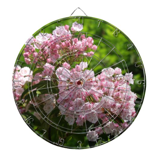  roze bergLaurel Flowers Dartbord (Voorkant)
