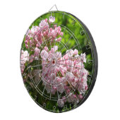  roze bergLaurel Flowers Dartbord (Voorkant Rechts)