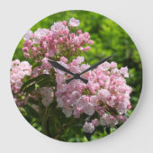  roze bergLaurel Flowers Grote Klok (Voorkant)