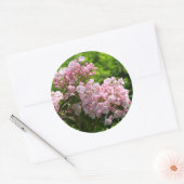  roze bergLaurel Flowers Ronde Sticker (Envelop)