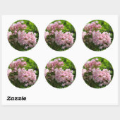  roze bergLaurel Flowers Ronde Sticker (Vel)