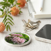  roze bergLaurel Flowers Sleutelhanger (Zijkant)
