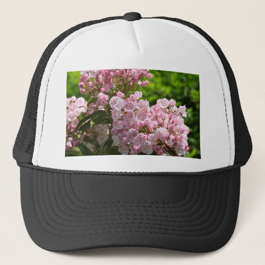  roze bergLaurel Flowers Trucker Pet (Voorkant)