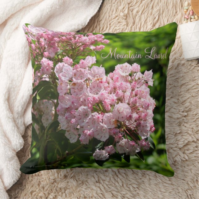 Roze Berglaurierbloemen Kussen (Deken)