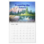 Roze bergschilderend 2016 Kalender Klein 2 Pagina (Jan 2027)