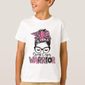 Roze bericht over borstkankerbewustwording met een t-shirt (Voorkant)