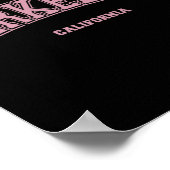 Roze Berkeley California Ca Varsity Stijl Op Berke Poster (Hoek)