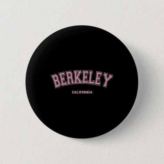 Roze Berkeley California Ca Varsity stijl op Berke Ronde Button 5,7 Cm (Voorkant)