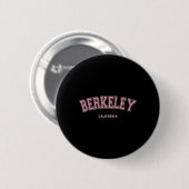 Roze Berkeley California Ca Varsity stijl op Berke Ronde Button 5,7 Cm (Voorkant /achterkant)