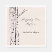 Roze Berkenbomen Bruiloft Servet (Voorkant)