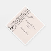 Roze Berkenbomen Bruiloft Servet (Hoek)