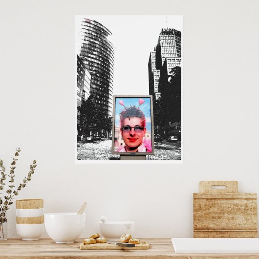 Roze Berlijn Poster (Keuken)