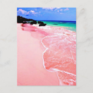Roze Bermuda Beach Briefkaart