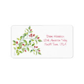Roze Berries Wedding Return Address Labels (Voorkant)