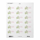 Roze Berries Wedding Return Address Labels (Full Sheet)