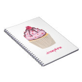 Roze Berry Cupcakes Notitieboek (Rechterzijde)