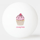 Roze Berry Cupcakes Pingpongbal (Voorkant)