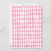 Roze Berry Eerste Verjaardag Aardbei 1e Verjaardag Kaart (Achterkant)