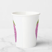 Roze Berry Eerste Verjaardag Waterverf Custom Papieren Bekers (Links)