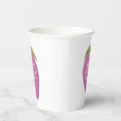 Roze Berry Eerste Verjaardag Waterverf Custom Papieren Bekers (Rechts)