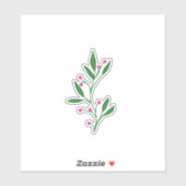 Roze Berry Plant Sticker (Vel)