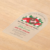 Roze Berry Sweet Baby Girl Aardbei Baby shower Acryl Uitnodigingen (Laagn)