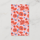 Roze Berry Sweet Blooms & Berries Luier Raffle Informatiekaartje (Achterkant)