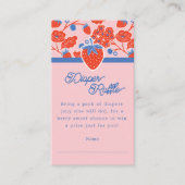 Roze Berry Sweet Blooms & Berries Luier Raffle Informatiekaartje (Voorkant)