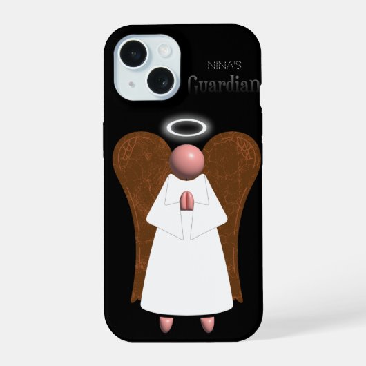 Roze beschermengel,  iPhone 15 case (Achterkant)