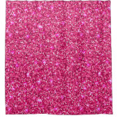 Roze, bespikte look douchegordijn (Voorkant)