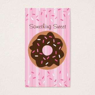 Roze besproeide Donut Visitekaartje