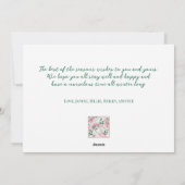 Roze bessen Bloemen Foto Kerst Kaart (Achterkant)