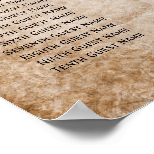  roze bessen bruiloft poster (Hoek)