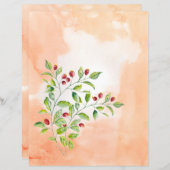 Roze bessen en groene bruinbruinaarster (Voorkant / Achterkant)