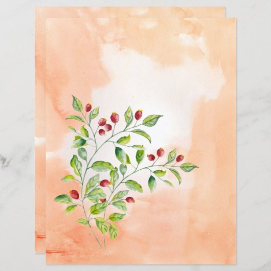 Roze bessen en groene bruinbruinaarster (Voorkant / Achterkant)