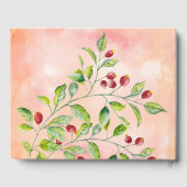 Roze bessen en groene olie gastenboek (Achterkant)