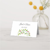 Roze bessen en Waterverf groene olie Plaatskaartje (Achterkant)