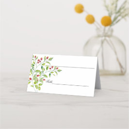 Roze bessen en Waterverf groene olie Plaatskaartje