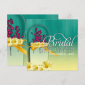 Roze bessen Mason Jar Spring Picnic Bridal Partij Kaart (Voorkant / Achterkant)