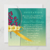 Roze bessen Mason Jar Spring Picnic Bridal Partij Kaart (Achterkant)