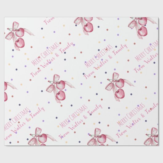 Roze bessen Vrouwelijk zakelijk Cadeaupapier (Vlak)