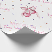 Roze bessen Vrouwelijk zakelijk Cadeaupapier (Hoek)