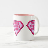Roze Best Bonus Mam Moederdag Tweekleurige Koffiemok (Voorkant rechts)