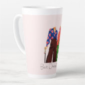 Roze Best geklede tweeling Latte Mok (Linkerhoek)
